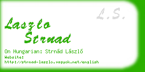 laszlo strnad business card